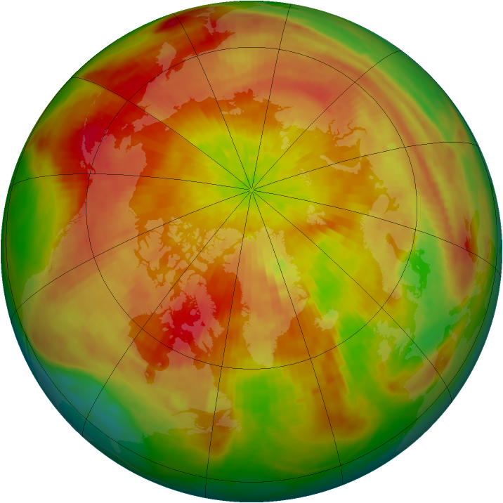 Arctic ozone map for 03 April 1981